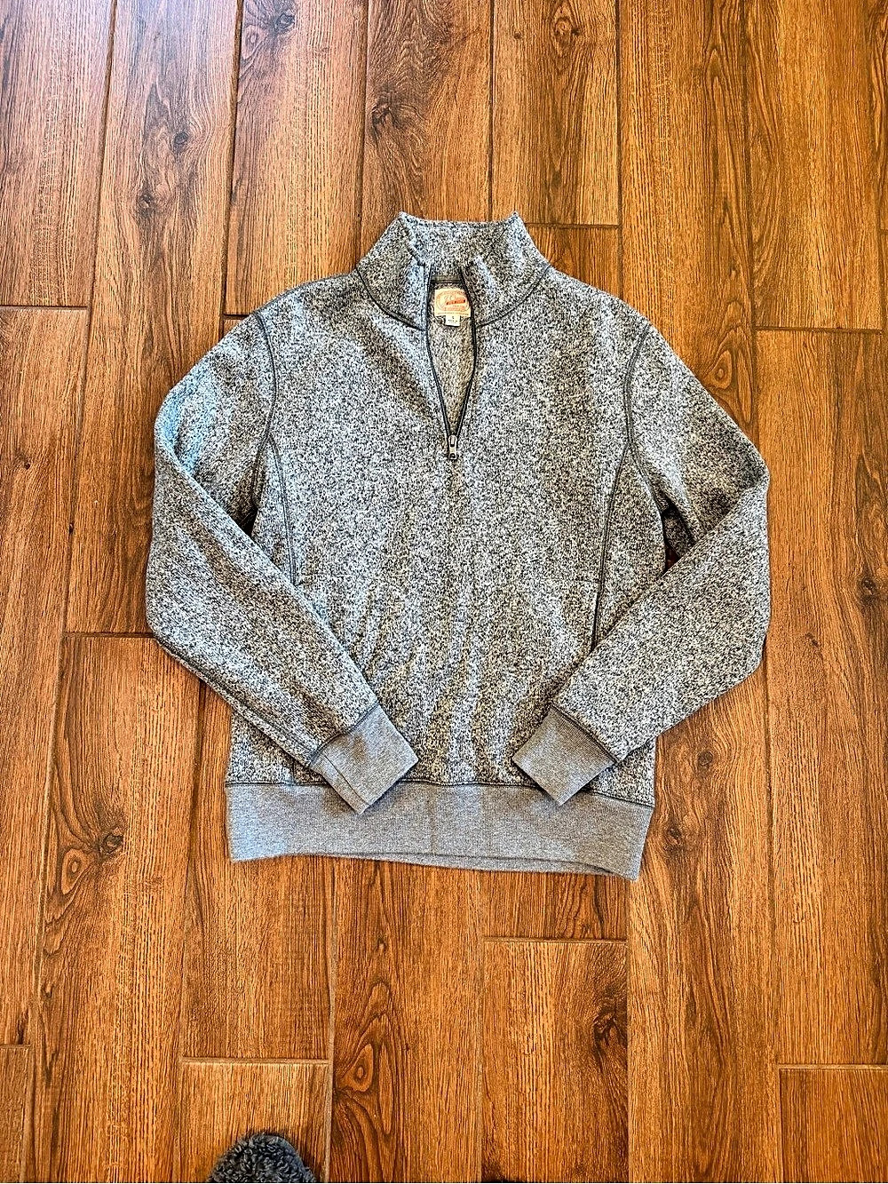 Jcrew Men's Gray Quarter-Zip Sweater Size Small